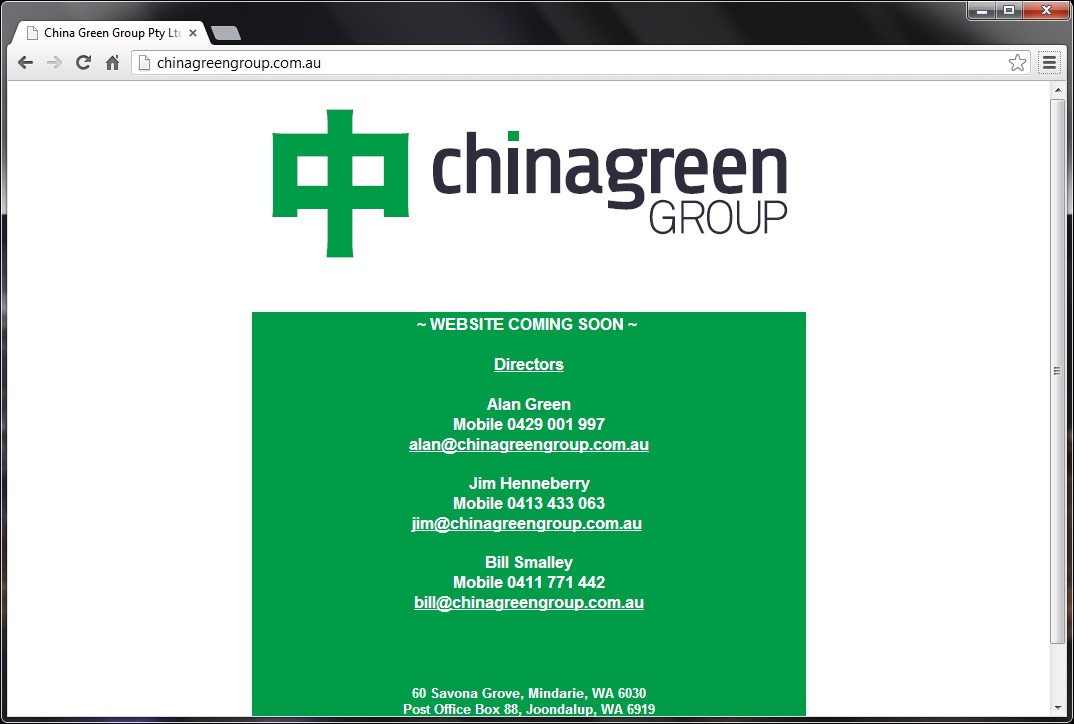 China Green Group Pty Ltd